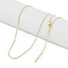 Brass Round Snake Chain Necklaces NJEW-U008-02G-1
