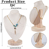 Bust Shaped Beech Covered with Velvet Necklace Display Stands NDIS-WH20010-02B-2