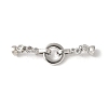 Brass Pave Clear Cubic Zirconia Fold Over Clasps KK-M320-05P-1
