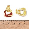 Brass Enamel Dangle Stud Earrings for Women KK-CBA760A-12G-03-5