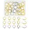 12Pcs 3 Colors Rack Plating Brass Hoop Earring Settings KK-FS0001-45-1