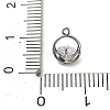 Brass Micro Pave Cubic Zirconia Charms ZIRC-F143-02P-3