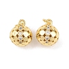 Brass Micro Pave Cubic Zirconia Pendants KK-C162-046G-1