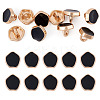 10Pcs 1-Hole Alloy Enamel Shank Buttons BUTT-TA0001-37-1