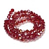 Transparent Electroplate Glass Beads Strands EGLA-A039-T3mm-B27-2