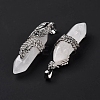 Natural Quartz Crystal Pendants G-E059-02AS-06-4