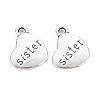 Tibetan Style Alloy Family Charms TIBEP-5429-AS-LF-2
