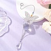 Butterfly 201 Stainless Steel Connector Charms and Glass Suncatchers HJEW-JM04736-02-1