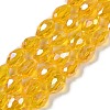 Transparent Electroplate Glass Beads Strands EGLA-N013-T10mm-B04-1