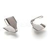 Tarnish Resistant 304 Stainless Steel Folding Crimp Ends X-STAS-G122-09P-C03-2