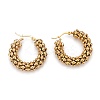 304 Stainless Steel Mesh Hoop Earrings EJEW-O096-05A-G-2
