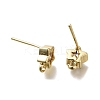Brass with Cubic Zirconia Stud Earring Finding LS-KK-Q048-16G-2