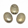 Oval Natural Pyrite Cabochons G-I125-10-10x8mm-1