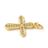 Brass Micro Pave Cubic Zirconia Pendants KK-U053-02G-03-2