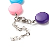 Acrylic Flat Round Beaded Bracelet for Women BJEW-JB07551-5