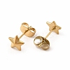 304 Stainless Steel Star Stud Earrings for Women EJEW-C004-08G-2
