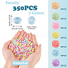 350Pcs 7 Colors UV Plating Opaque Acrylic Beads MACR-TA0002-31-4