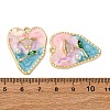 Alloy Enamel Pendants ENAM-B028-40KCG-3