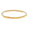 Luxury Round Brass Beads & Curved Tube Stretch Bracelets for Women CV0826-4-1