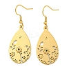 Ion Plating(IP) 304 Stainless Steel Dangle Earrings for Women EJEW-E304-01G-1