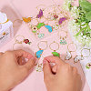 20Pcs Butterfly & Flower Alloy Enamel Wine Glass Charms AJEW-CA00003-5