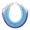 3MM Gradient Color Glass Seed Beaded Choker Necklaces for Women NJEW-JN05876-2