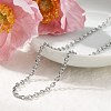 3MM 304 Stainless Steel Cable Chain Necklaces NJEW-T016-09P-3