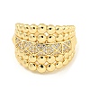 Clear Cubic Zirconia Open Cuff Ring RJEW-L121-028G-2