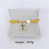 Bohemian Style Brass Rectangle Charm Bracelets FS-WG04134-08-1