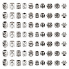 100Pcs 10 Styles Tibetan Style Alloy European Beads FIND-PJ0001-36-3