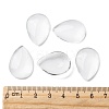Transparent Teardrop Glass Cabochons GGLA-R024-25x18-5