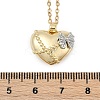 Brass Crossed Bowknot Heart Pendant Necklaces LS-NJEW-K280-06G-02-3