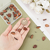 15 Pair Walnut Wood Stud Earring Findings STAS-UN0055-14A-4