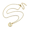304 Stainless Steel Cubic Zirconia Constellation Flat Round Pendants LS-STAS-S145-01A-1