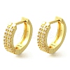 Brass Clear Cubic Zirconia Hoop Earrings LS-EJEW-M047-20G-4