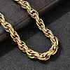 304 Stainless Steel Rope Chain Necklaces for Women NJEW-I065-20C-02G-1
