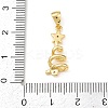 Christmas Brass Micro Pave Cubic Zirconia Pendants KK-K411-03G-3