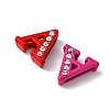 Spray Painted Zinc Alloy Slide Charms ALRI-WH0005-13A-2