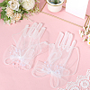 Polyester Bride's Lace Gloves AJEW-WH20120-23D-3