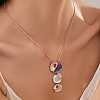 3 Irregular Heart Petal Zinc Alloy Enamel Pendant Necklaces for Women FS-WGE692F-01-2