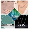 Rhodium Plated 925 Sterling Silver Cable Chains Necklace Makings STER-B001-03P-B-4
