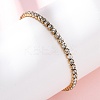 304 Stainless Steel Rhinestone Cup Chain Bracelets for Women BJEW-G753-01G-01-1