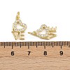 Brass Micro Pave Cubic Zirconia Pendants KK-A269-55G-3