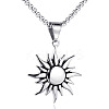 304 Stainless Steel Sun Pendant Box Chain Necklaces for Men FS-WG74900-03-1