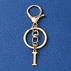 304 Stainless Steel Initial Letter Charm Keychains KEYC-YW00005-09-1