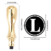 1Pc Golden Tone Brass Stamp Head DIY-CP0008-98J-2
