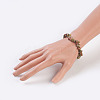 Natural Unakite Stretch Bracelets X-BJEW-JB03681-02-3