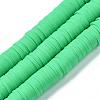 Flat Round Handmade Polymer Clay Beads CLAY-R067-10mm-06-1