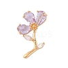 Brass Glass Pendants KK-B100-041G-2