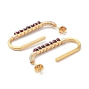 Natural Garnet Beaded Stud Earrings STAS-D058-10G-03-2
